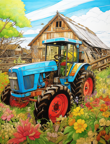 Tractor Colouring Books for Adults & Teens